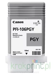 Canon PFI-106 PGY ink photo grey 6631B001 - Dodatki do drukarek i skanerów - miniaturka - grafika 1