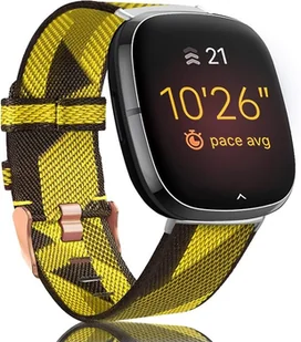 PASEK DO ZEGARKA FITBIT VERSA 3 WZORY GEOMETRYCZNE ŻÓŁTY BRĄZOWY NYLON - Akcesoria do smartwatchy PASEK DO ZEGARKA FITBIT VERSA 3 WZORY GEOMETRYCZNE ŻÓŁTY BRĄZOWY NYLON - Akcesoria do smartwatchy - miniaturka - grafika 1