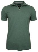 Koszulki męskie - Zielona Koszulka na Stójce -100% BAWEŁNA- Chiao, Męska, Krótki Rękaw, na Zamek - miniaturka - grafika 1