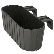 Donice - Doniczka balkonowa listewki skrzynka z uchwytami na balustradę szara 40 cm - KOTARBAU - miniaturka - grafika 1