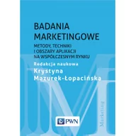 Ekonomia - Wydawnictwo Naukowe PWN Badania marketingowe. Metody, techniki i obszary aplikacji na współczesnym rynku - Opracowanie zbiorowe, Opracowanie zbiorowe - miniaturka - grafika 1