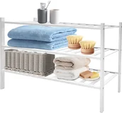 Szafki na buty - Stojak do przechowywania 3-poziomowy wolnostojący stojak na buty 68,6 * 28 * 50 cm Biały - miniaturka - grafika 1