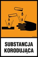 Systemy ekspozycyjne i znaki informacyjne - LB005 SUBSTANCJA KORODUJĄCA, FN - FOLIA SAMOPRZYLEPNA; (300X450MM) - miniaturka - grafika 1