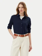 Koszule damskie - Tommy Hilfiger Koszula WW0WW45983 Granatowy Regular Fit - miniaturka - grafika 1