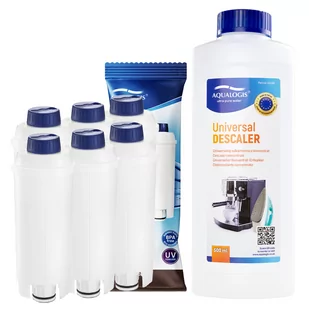 Zestaw Delonghi - AL-S002 6szt, Uniwersalny Odkamieniacz 500ml - Akcesoria i części do ekspresów do kawy - miniaturka - grafika 1