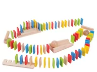 Gry planszowe - Bigjigs Toys Domino Run drewniane - miniaturka - grafika 1