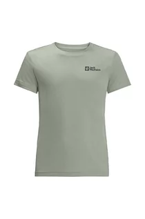 Koszulki dla dziewczynek - Jack Wolfskin t-shirt dziecięcy ACTIVE SOLID kolor zielony gładki - grafika 1