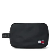 Kosmetyczki, organizery i kuferki - Kosmetyczka Tommy Jeans Tjm Ess Daily Nylon Washbag AM0AM13537 Czarny - miniaturka - grafika 1