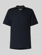 Koszulki męskie - Koszulka polo o kroju slim fit z fakturowanym wzorem - miniaturka - grafika 1