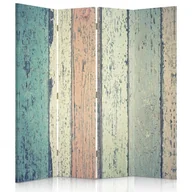 Parawany - Parawan dwustronny FEEBY, Deski Drewno 145x170 - miniaturka - grafika 1