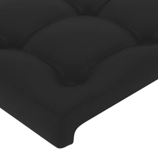 Lumarko Zagłówek do łóżka z LED, czarny, 90x5x78/88 cm, sztuczna skóra - Inne meble do sypialni - miniaturka - grafika 6