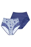 Majtki damskie - Wysokie wzorzyste figi damskie (2 pack) LPF 310 - miniaturka - grafika 1
