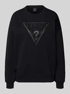 Bluzy damskie - Bluza z okrągłym dekoltem i wyhaftowanym logo - miniaturka - grafika 1