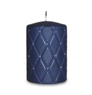 Świece - Abi Decoration Świeca Florencja granatowy matowy walec 9 cm 118826 AP - miniaturka - grafika 1