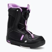 Buty snowboardowe - Buty snowboardowe dziecięce K2 Lil Kat czarne 11F2034 5 - miniaturka - grafika 1