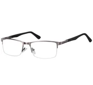 Okulary korekcyjne, oprawki, szkła - Żyłkowe oprawki korekcyjne zerówki okulary unisex 996D szare - miniaturka - grafika 1