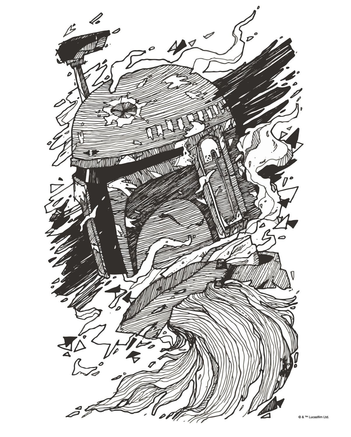 Disney plakat Star Wars czarno-białym - 612184 - 40 x 50 cm