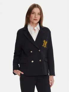 Maryley Marynarka 25IB288/M02/07BL Granatowy Regular Fit - Marynarki i żakiety damskie - miniaturka - grafika 1