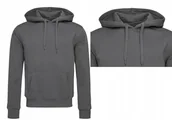 Bluzy męskie - Bluza Dresowa Ciepła Kangurka JAKOŚĆ STEDMAN 5600 SZARY GRAFIT M - Stedman - miniaturka - grafika 1