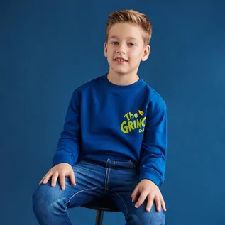 Swetry dla chłopców - Sinsay - Bluza świateczna Grinch - Turkusowy - grafika 1