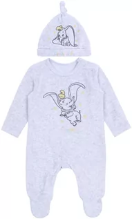 Pajacyki dla niemowląt - Ciepły, Szary Pajac + Czapeczka Dumbo Disney - grafika 1