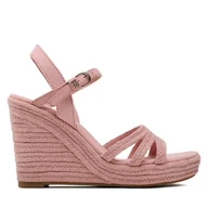 Espadryle damskie - Espadryle Tommy Hilfiger Essential Wedge Sandal FW0FW07159 Różowy - miniaturka - grafika 1