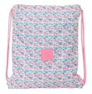 Plecaki - MOOS KWIATY - duży płaski plecak plecak, idealny dla dzieci w różnym wieku, tkanina nadająca się do recyklingu, wygodny i wszechstronny, jakość i wytrzymałość, 35 x 40 cm, kolor wielokolorowy, Biały, - miniaturka - grafika 1