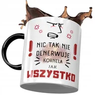 Kubki - Kubek Czarny dla Kornela Kolegi na Prezent z Nadrukiem ze Zdjęciem + Opakowanie na prezent (wzór 02) - miniaturka - grafika 1