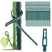 Pozostałe akcesoria do uprawy roślin - Rozpinane opaski do mocowania roślin Lanzoni 50szt. zielony - miniaturka - grafika 1