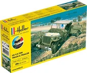 Modele do sklejania - Heller HELLER  US 1/4 Ton Truck & Trailer - Starter Set 56997 - miniaturka - grafika 1