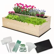 Szklarnie ogrodowe - Skrzynia na warzywa warzywniak grządka drewniany 120x60 ZESTAW EKO / Wamar-Sosenka - miniaturka - grafika 1