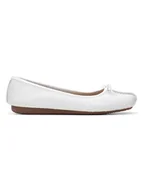 Baleriny - Clarks Baleriny w kolorze białym - miniaturka - grafika 1