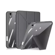Etui do tabletów - Dux Ducis Magi etui do iPad mini 2021 pokrowiec smart cover z podstawką i schowkiem na Apple Pencil szary - miniaturka - grafika 1