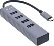 Huby USB - HUB USB InLine InLine® USB 3.2 Gen.1 Type C hub 4x USB-A 5Gbps, OTG, metal case 33271N - miniaturka - grafika 1