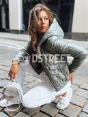 Kurtki damskie - Sportowa kurtka damska pikowana LILYWOOL zielona Dstreet TY3712-XXL - miniaturka - grafika 1