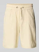 Spodenki męskie - Szorty z dzianiny dresowej o kroju regular fit z mieszanki lnu model ‘BAY’ - miniaturka - grafika 1