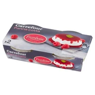 Desery mleczne - Carrefour Panna Cotta Deser mleczny z sosem malinowym 240 g (2 sztuki) - miniaturka - grafika 1