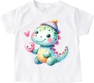 Koszulki dla dziewczynek - Koszulka z dinozaurem na Dzień Dinozaura - dinozaur81 - miniaturka - grafika 1