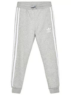 Spodnie i spodenki dla chłopców - Adidas Spodnie dresowe Trefoil 3-Stripes GD2705 Szary Regular Fit - grafika 1