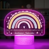 Pamiątka Pierwszej Komunii Świętej - Lampka LED L 3D z nadrukiem na szkle akrylowym dla niej na imieniny - miniaturka - grafika 1