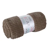 Koce - Koc flanelowy EURO, Oscar, brązowy, 200x220 cm - miniaturka - grafika 1