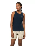 Koszulki i topy damskie - Jack Wolfskin Damski relief Tanktop W Sleeveless T-Shirt, Night Blue, XS, niebieski (Night Blue), XS - miniaturka - grafika 1