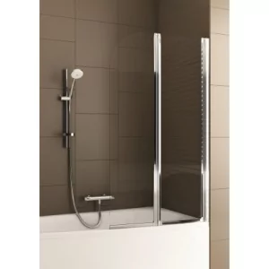 ARMATURA KRAKÓW 170-06963P MODERN 2  PARAWAN 2-ELEMENTOWY CHROM MAT  /  SZKłO BEZPIECZNE 810-820mm / 1400mm - Parawany nawannowe - miniaturka - grafika 1