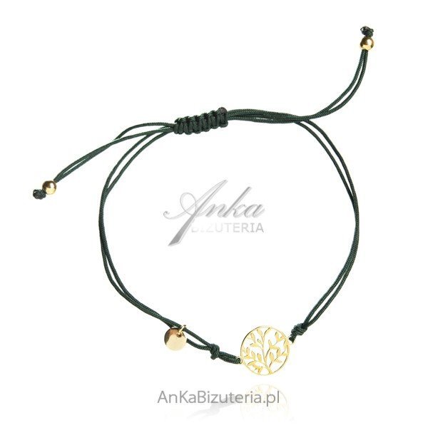 ankabizuteria.pl Bransoletka srebrna pozłacana DRZEWKO SZCZĘŚCIA na c