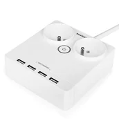 Listwy zasilające - Listwa HUSLOG EMX-190124 Biały - miniaturka - grafika 1