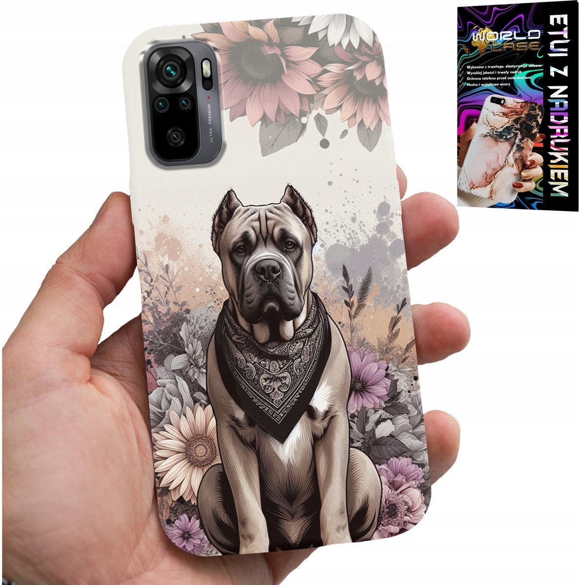 ETUI DO XIAOMI NOTE 10 / 10S - PSIE RASY PSIE WZORY POKROWIEC + FOLIA