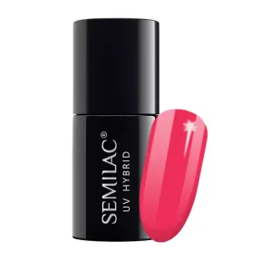 Semilac Semilac 571 Neon Strawberry lakier hybrydowy 7ml 5902751436594 - Lakiery hybrydowe - miniaturka - grafika 1