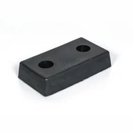 Wyposażenie miejsc publicznych - Odbój gumowy do ramp, 250 x 460 x 100 mm - miniaturka - grafika 1