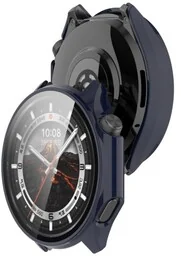 Bizon Etui ze szkłem do zegarka Case+Glass Watch do OnePlus Watch 3 / Oppo Watch X2, niebieskie - Akcesoria do smartwatchy - miniaturka - grafika 1