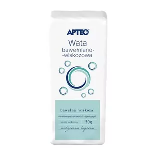 APTEO CARE Wata opatrunkowa bawełniano-wiskozowa, 50g - Apteczki i materiały opatrunkowe - miniaturka - grafika 1